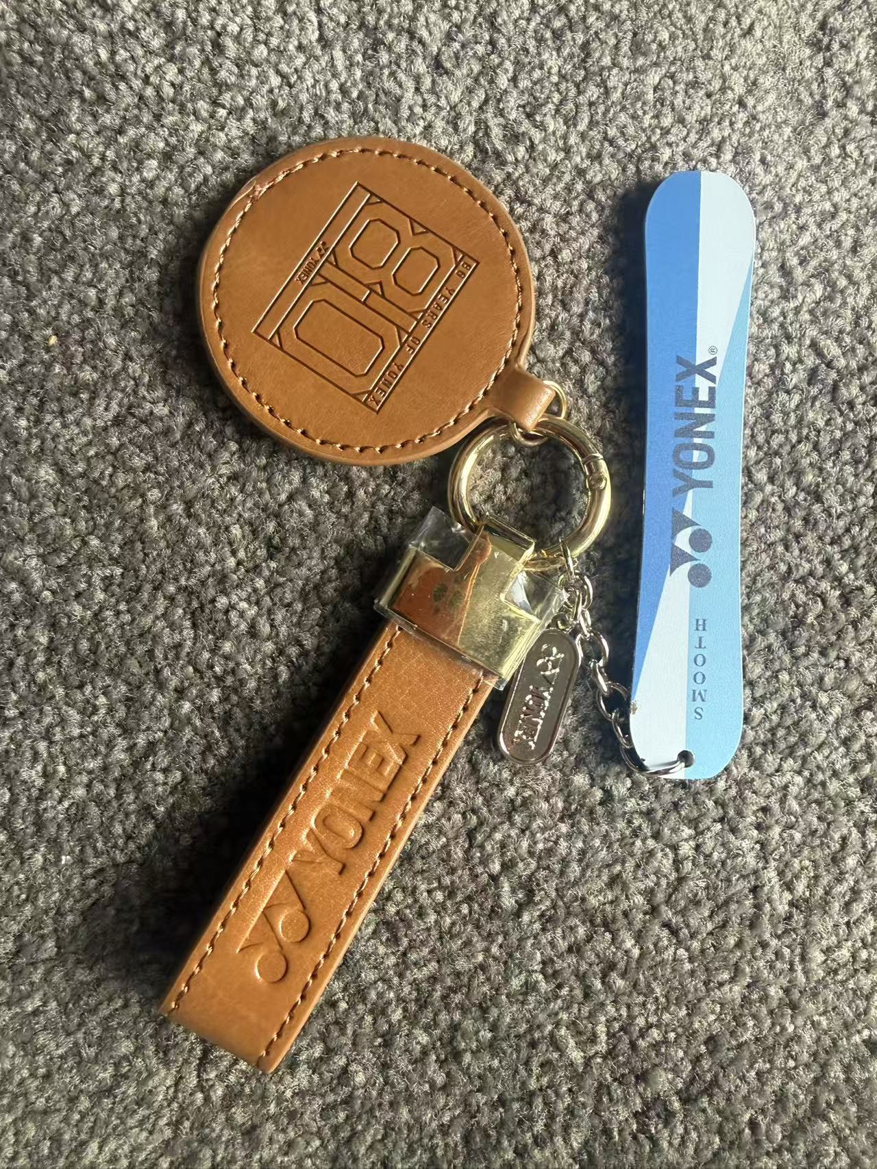 Yonex 80th Anniversary Edition Leather Keychain