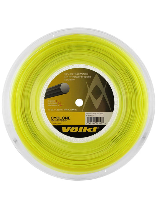 Volkl Cyclone 125 Tennis String 200M Reel Yellow