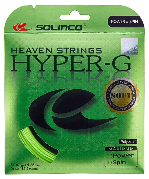 Solinco Hyper G Soft  1.25mm/16L  12.2M Set Tennis String Power/Spin