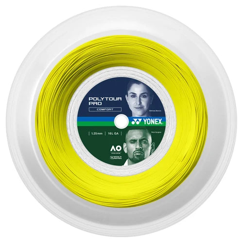 Yonex POLY TOUR PRO 125 200M Reel Tennis string Yellow