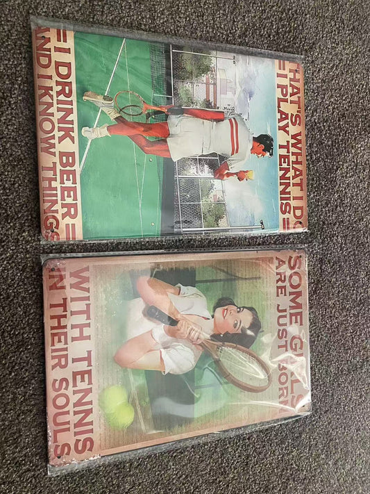 2 x Tennis sign for Tennis club