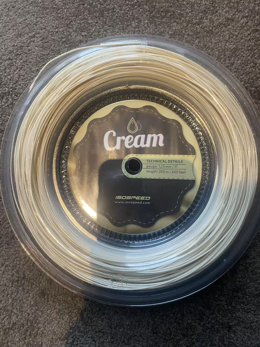 Isospeed Cream 1.23/17 Tennis String Reel 200m Cream