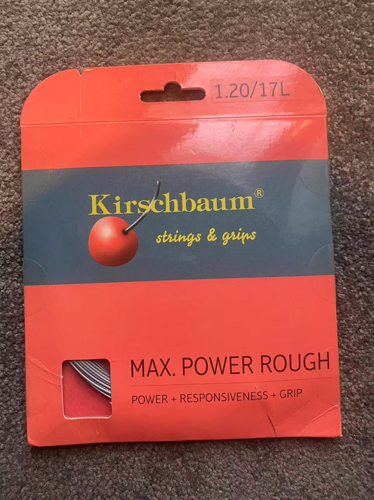 Kirschbaum Max Power 17L / 1.20mm Tennis Strings 12M Set Dark Silver