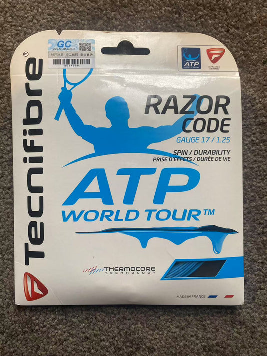 Tecnifibre Razor Code 17/1.25 12M set Tennis String Blue