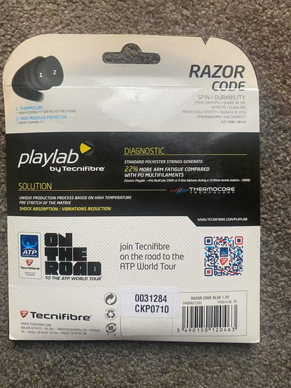 Tecnifibre Razor Code 17/1.25 12M set Tennis String Blue