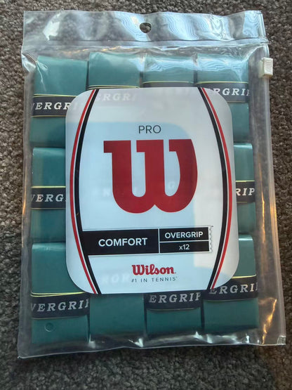Wilson Tennis Pro Overgrip - 12 pack Green Japan Ver.