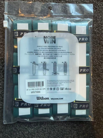 Wilson Tennis Pro Overgrip - 12 pack Green Japan Ver.