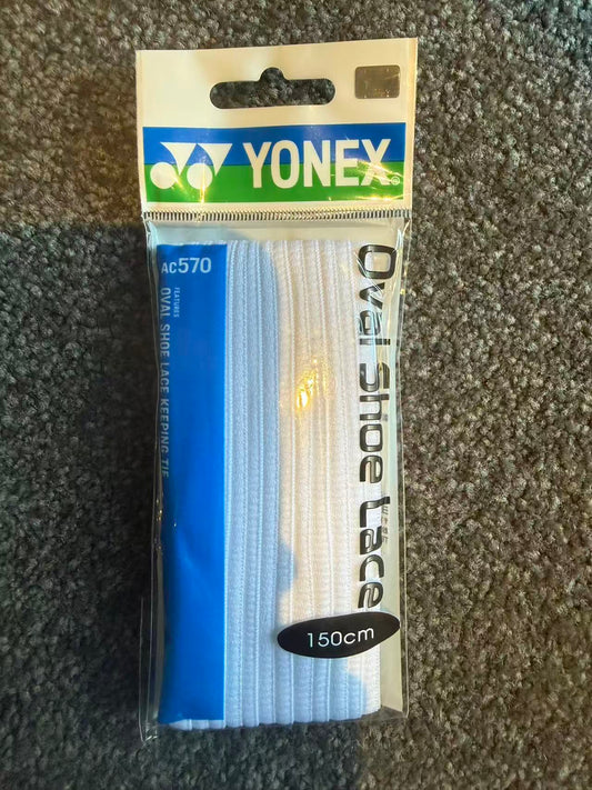 Yonex AC570  Oval Shoes Lace 150 cm Keeping Tie (One Pair) White