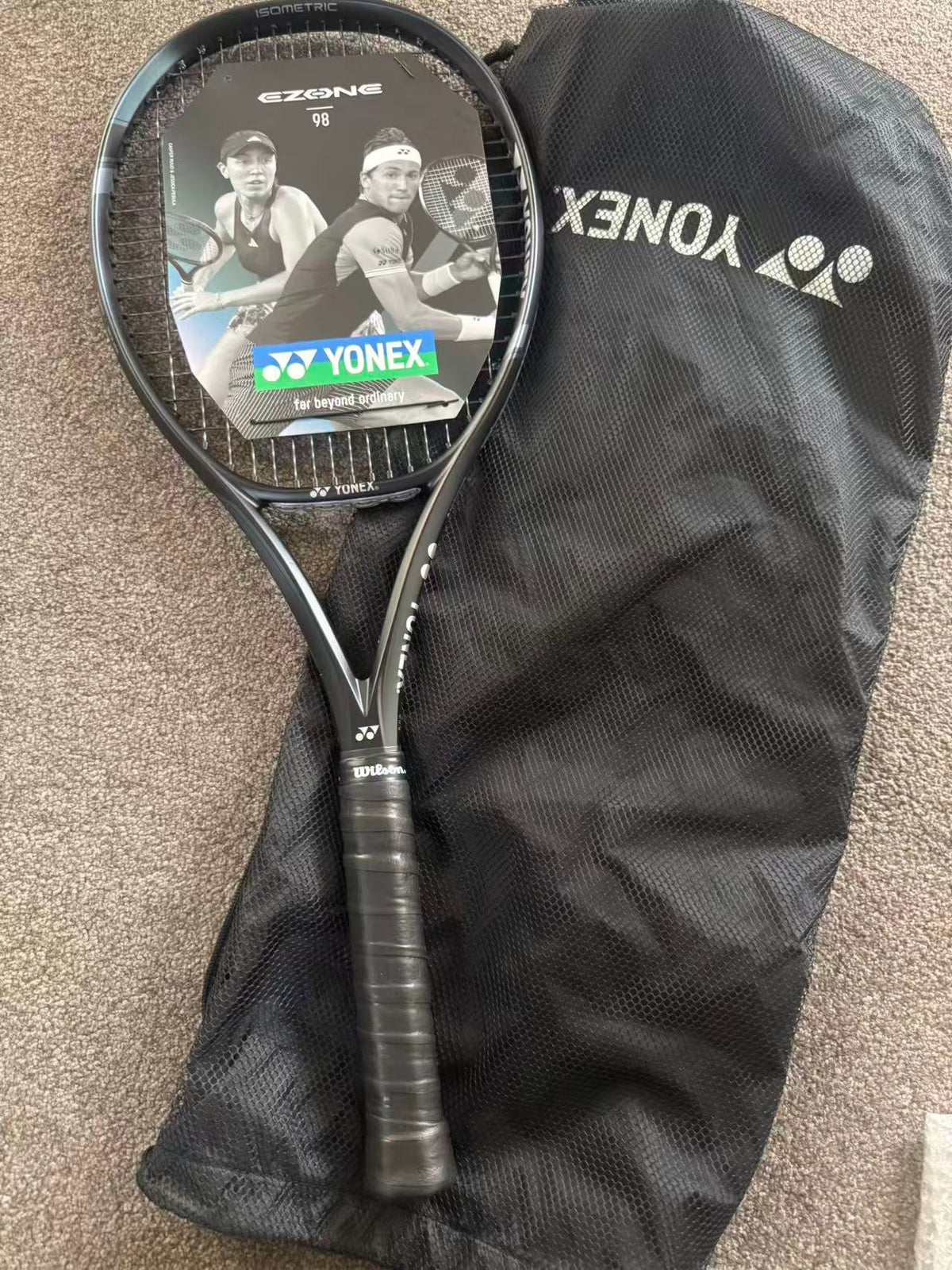 YONEX 2024 Ezone 98 Tennis Racquet Aqua Night Black G2 Strung