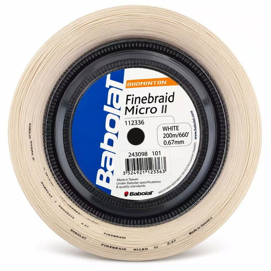 Babolat Finebraid Micro II 0.67 Badminton String 200M Reel