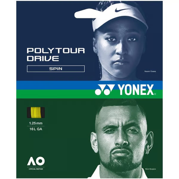 Yonex POLYTOUR DRIVE 125 16L 12M set Tennis String Sale