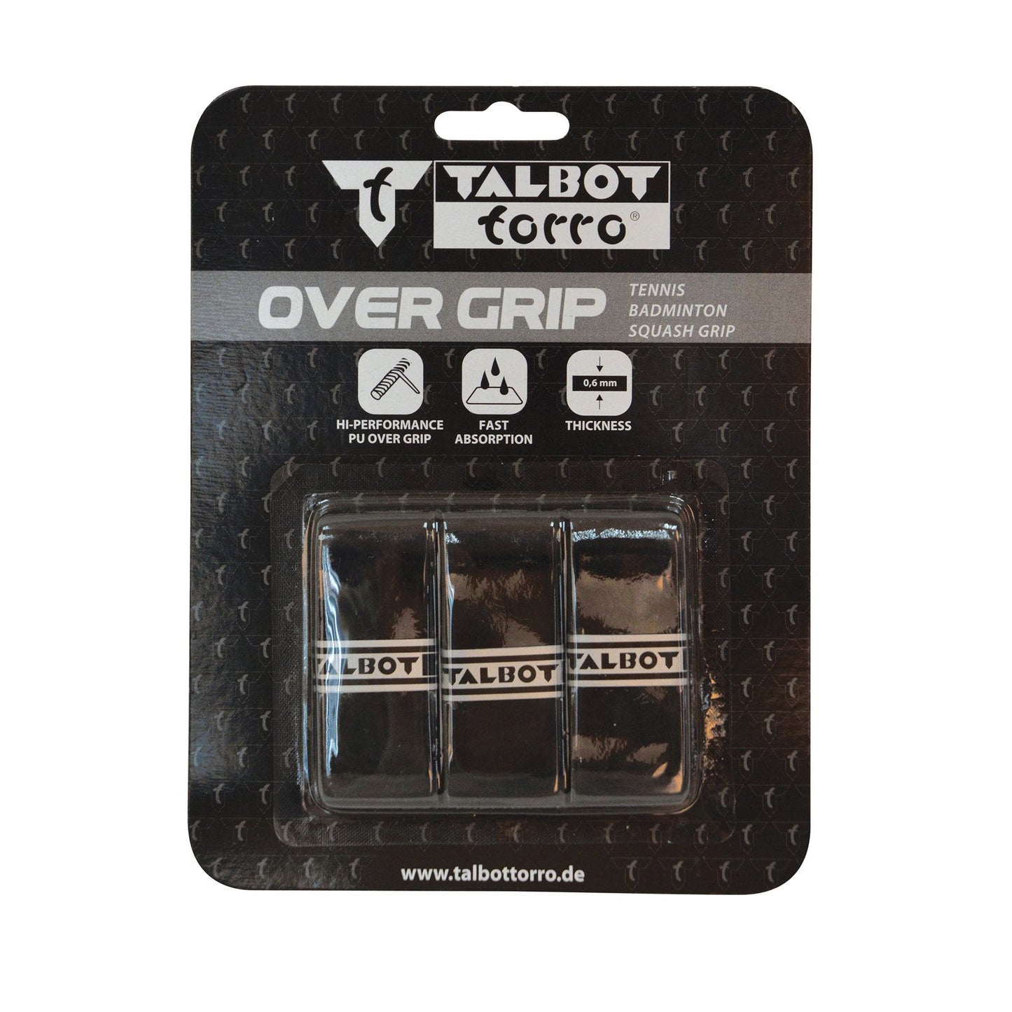 Talbot-Torro  Overgrip 3 Pack Black