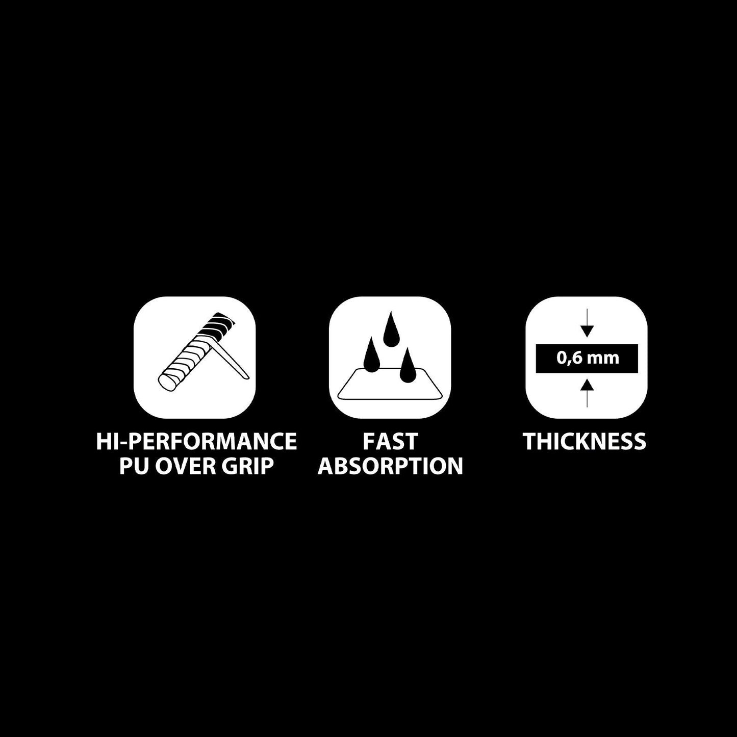 Talbot-Torro  Overgrip 3 Pack Black