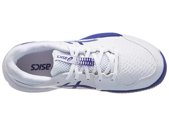 Asics Gel Resolution X GS CLAY Wht/Cobalt Junior Shoes size 4