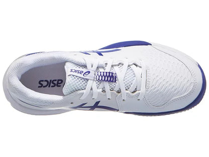 Asics Gel Resolution X GS CLAY Wht/Cobalt Junior Shoes size 4