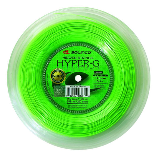 Solinco HYPER-G Soft 1.25mm/16L Tennis String 200M Green