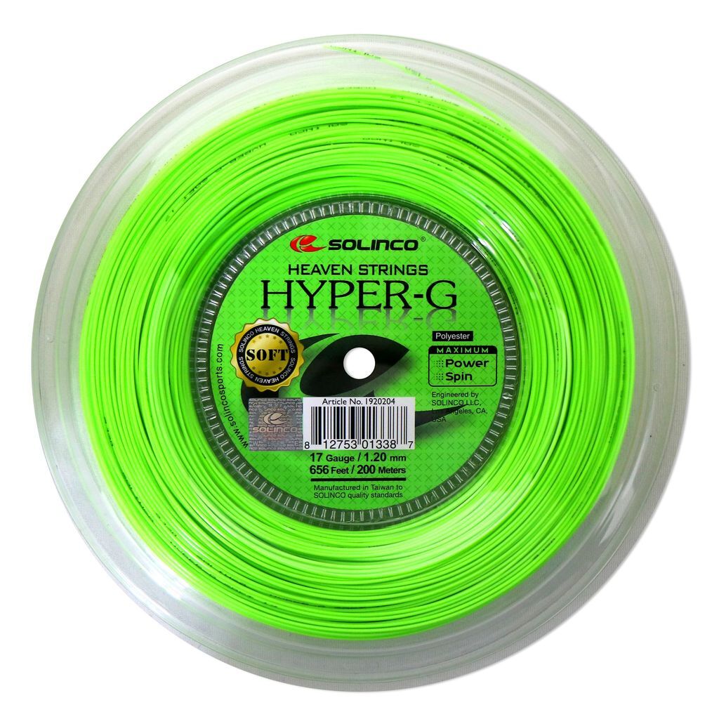 Solinco HYPER-G Soft 1.20mm/17 Tennis String 200M Green