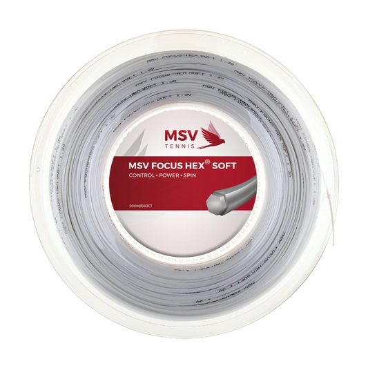 MSV Focus-Hex Soft 1.25 White tennis string 200m Reel
