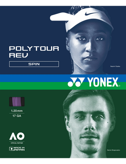 Yonex POLY TOUR REV 120 Tennis string 12M Set