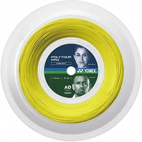Yonex Poly tour Pro 115/120/130 Tennis string 200M Reel Yellow