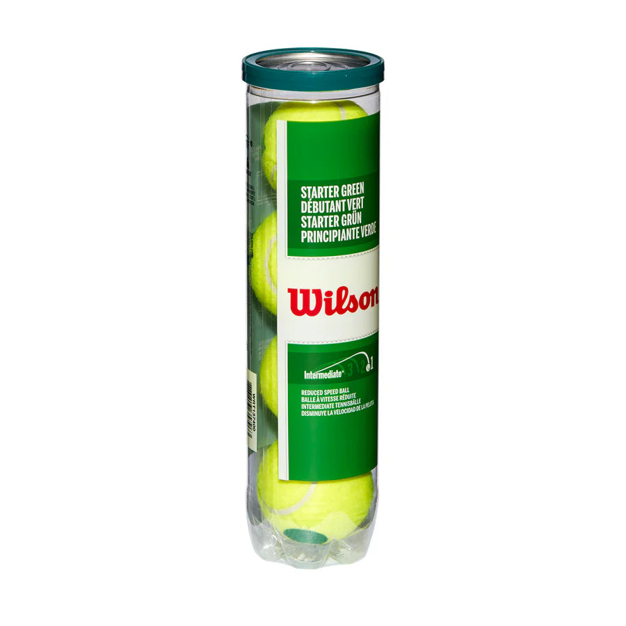 Wilson Starter Green Tennis 4-Ball Can