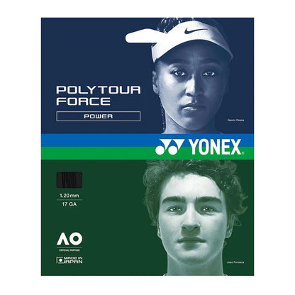 Yonex Poly Tour Force  Tennis String 12M Set Black