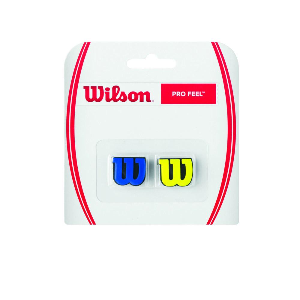 Wilson "W" Pro Feel Tennis Racket Dampener Blue/Yellow