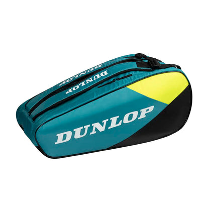 Dunlop SX Club x 6 Tennis Bag Teal/Black/Yellow