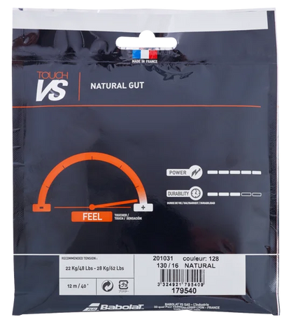 Babolat Touch VS Natural Gut 16/1.30 Tennis String 12M Set Natural Colour