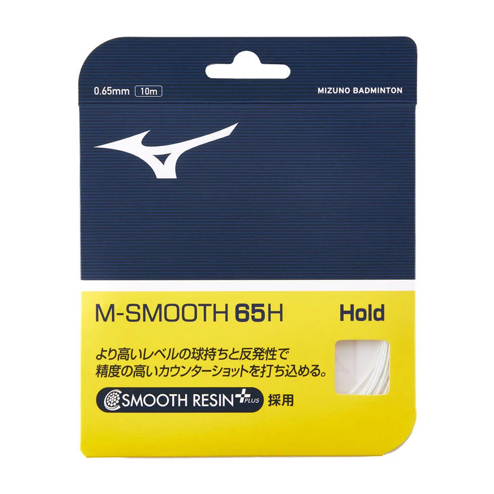MIZUNO M-SMOOTH 65H Badminton String 10M White