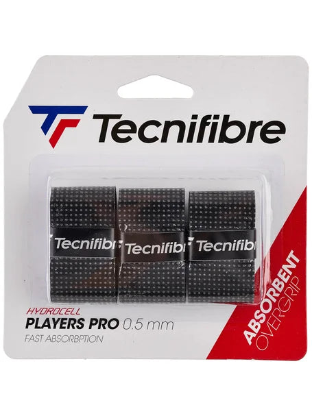 Tecnifibre Players Pro 0.5MM 3 Pack Overgrip Black
