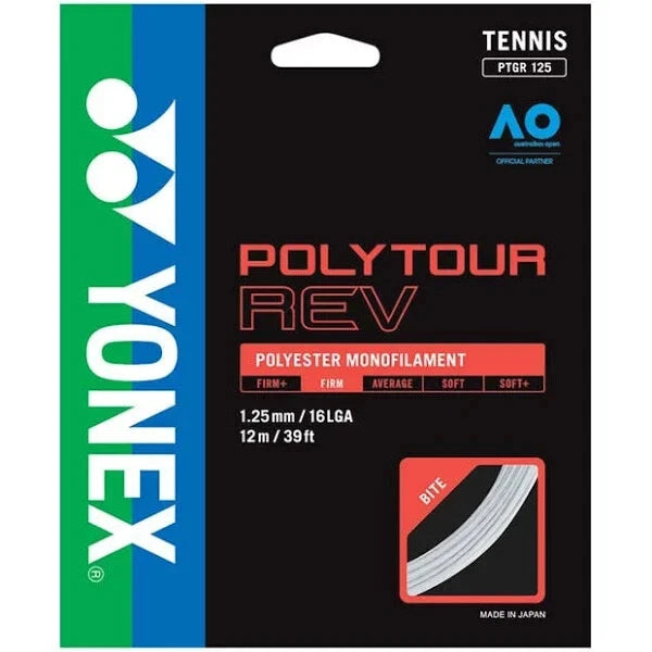 Yonex POLY TOUR REV 125 Tennis string 12M Set