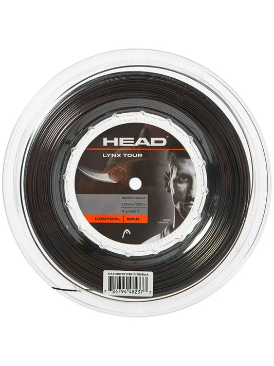 Head Lynx Tour 17/1.25 Tennis String 200M Reel Black