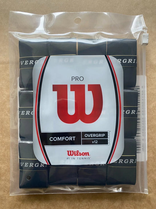 WILSON Pro Overgrip 12 Pack Black Japan Verison