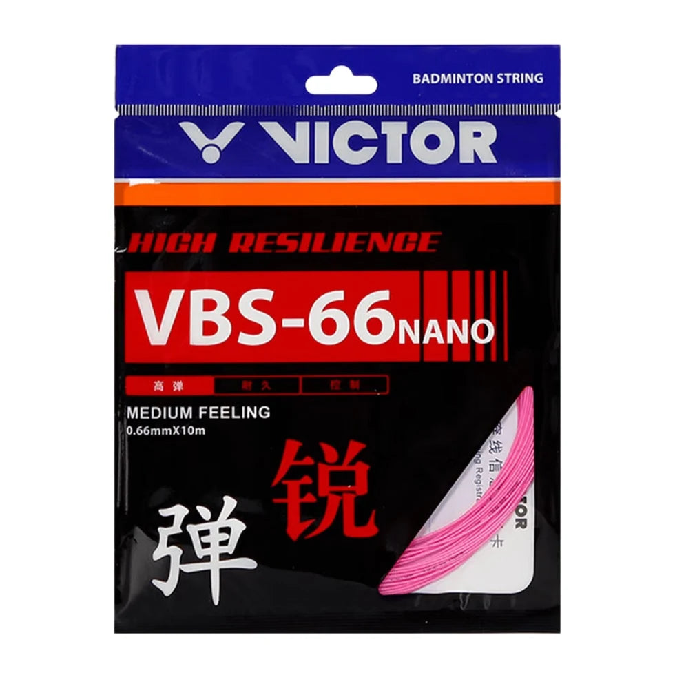 VICTOR VBS-66N Nano Rose Pink  0.66mm Badminton String 10M Set