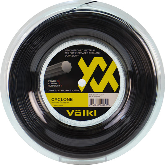 Volkl Cyclone 130 Tennis String 200M Reel Black