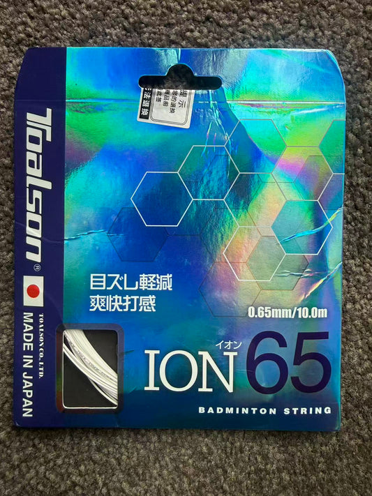 Toalson Ion 65 0.65mm Badminton string 10M Set