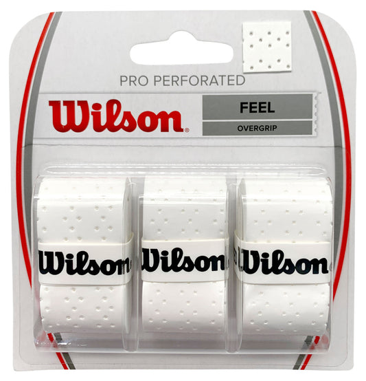 Wilson Pro Perforated Overgrip 3 Pack White