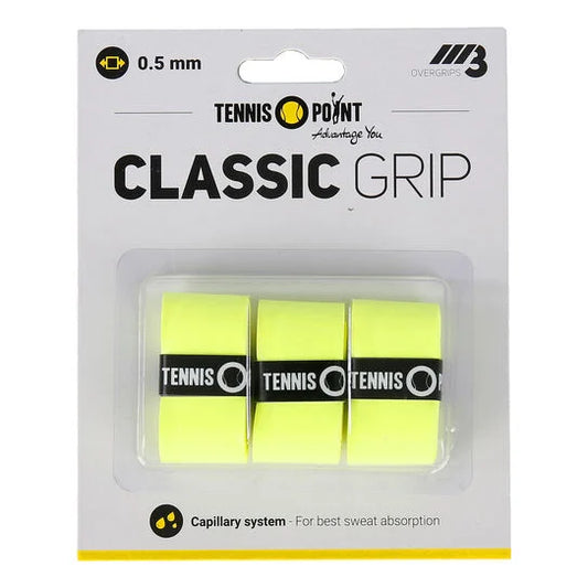Tennis-Point Classic Grip 3 Pack Yellow