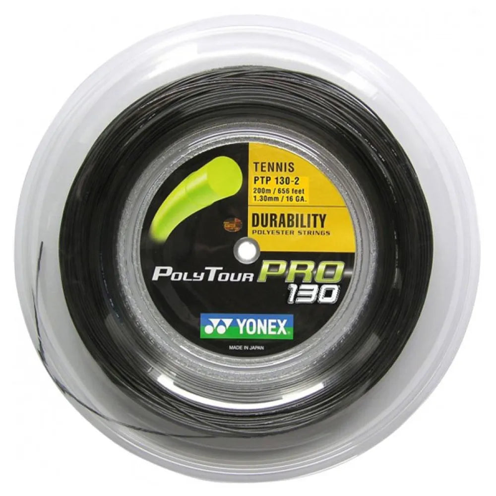Yonex Tennis String Poly Tour Pro 125 /130 200M Reel Black